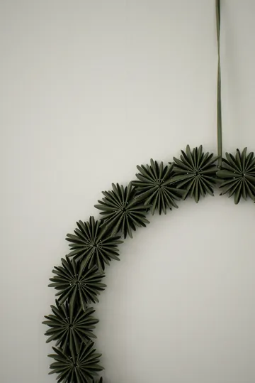 Paper flake wreath dekorationskrans Ø35 cm - Green - DBKD