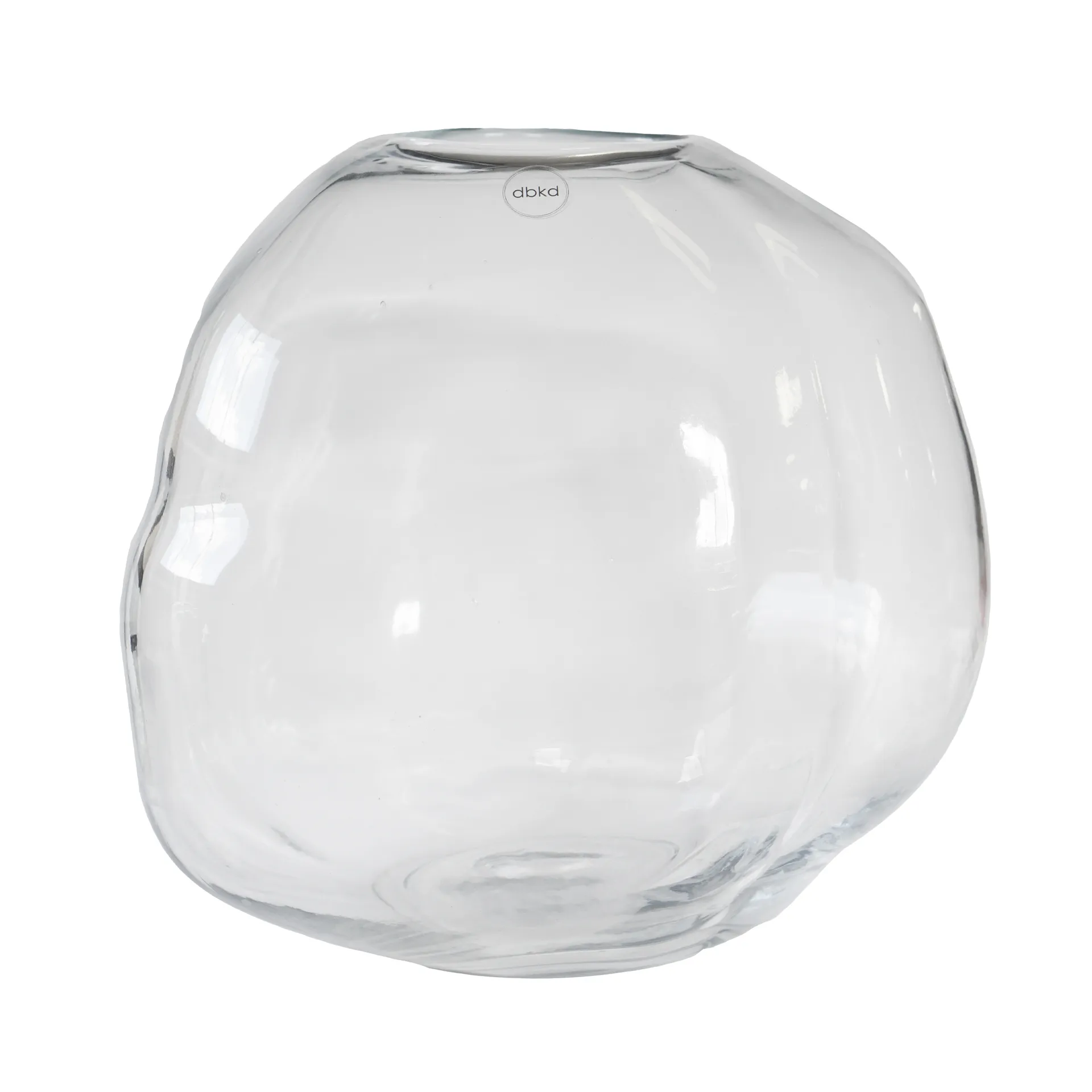 Pebble vas, Transparent, stor Ø28 cm DBKD