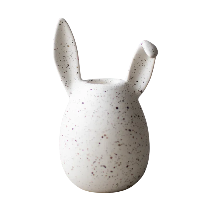 Rabbit ljusstake 13 cm - White dot - DBKD