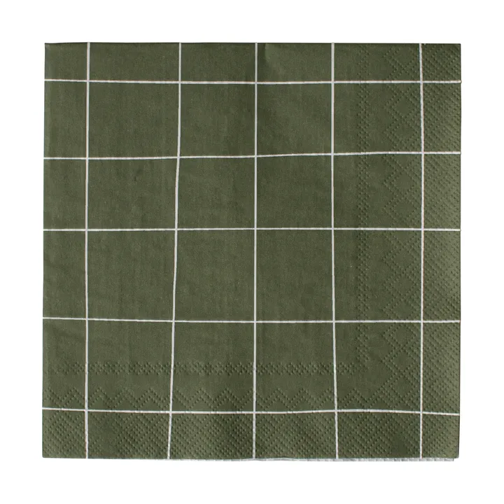 Square pappersservett 33x33 cm 20-pack - Green - DBKD