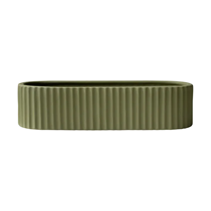 Stripe ljusstake 30 cm - Green - DBKD