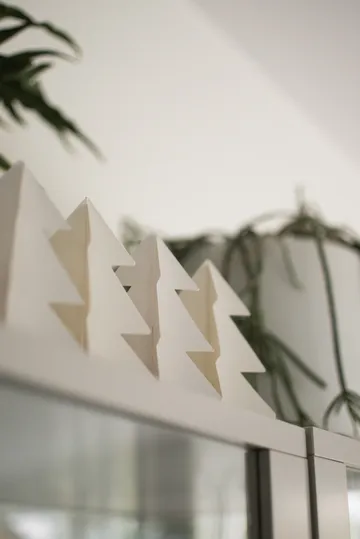 Tree in a row dekoration - White, 7x60 cm - DBKD