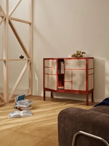 Air sideboard - Red, 120x110 cm, med ben - Design House Stockholm