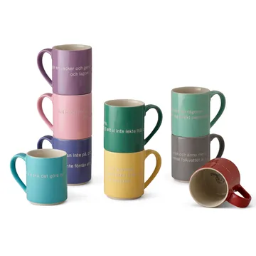 Astrid Lindgren mugg, den som är väldigt stark - Svensk text - Design House Stockholm