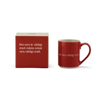 Astrid Lindgren mugg, den som är väldigt stark - Svensk text - Design House Stockholm