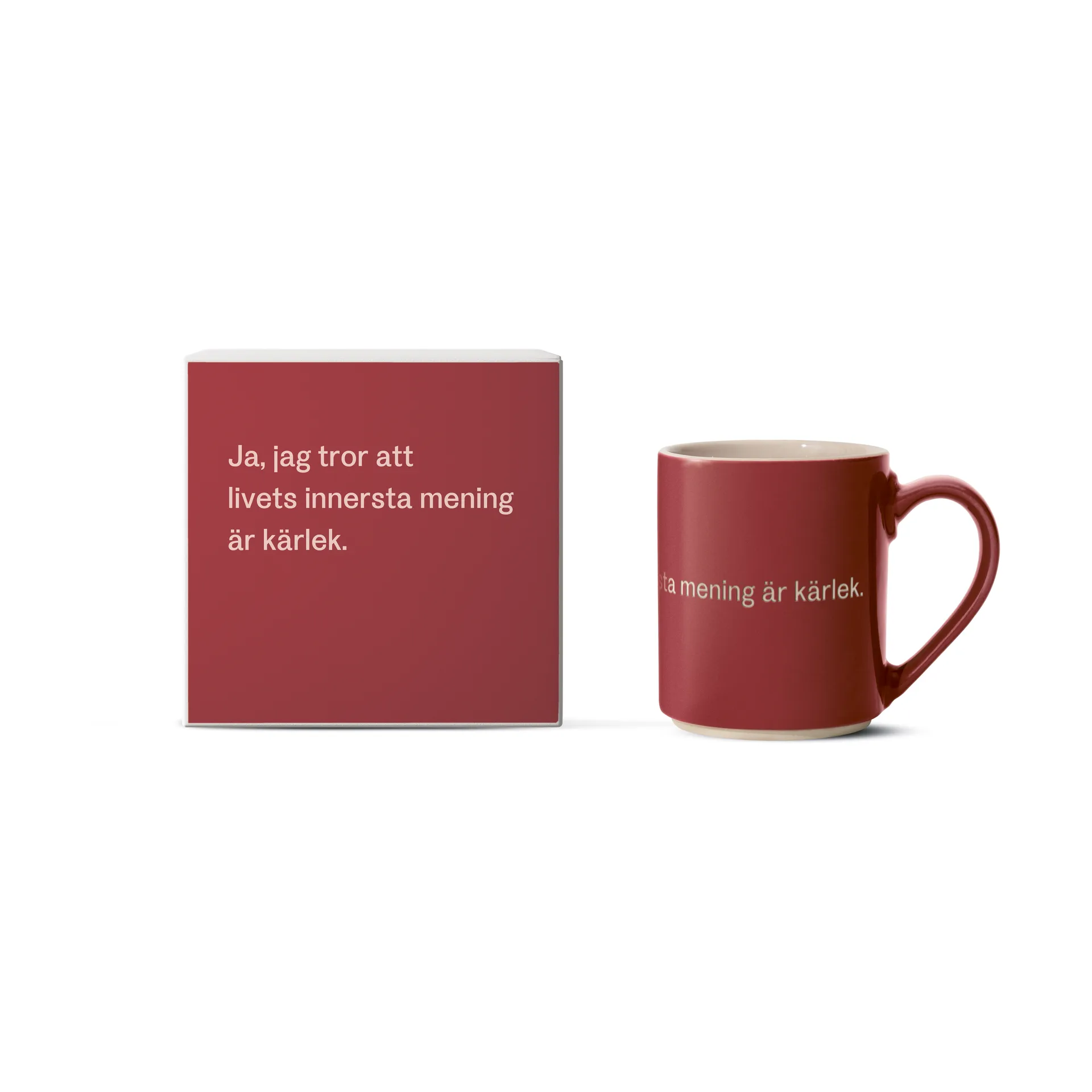 Astrid Lindgren mugg, ja, jag tror att livets…, Svensk text Design House Stockholm