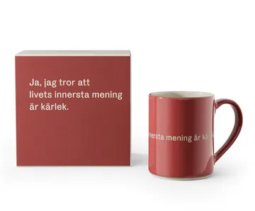 Astrid Lindgren mugg, ja, jag tror att livets… - Svensk text - Design House Stockholm