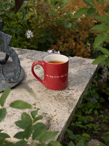 Astrid Lindgren mugg, ja, jag tror att livets… - Svensk text - Design House Stockholm
