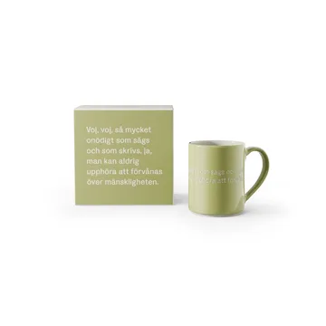 Astrid Lindgren mugg, Voj, voj, så mycket onödigt.. - Svensk text - Design House Stockholm