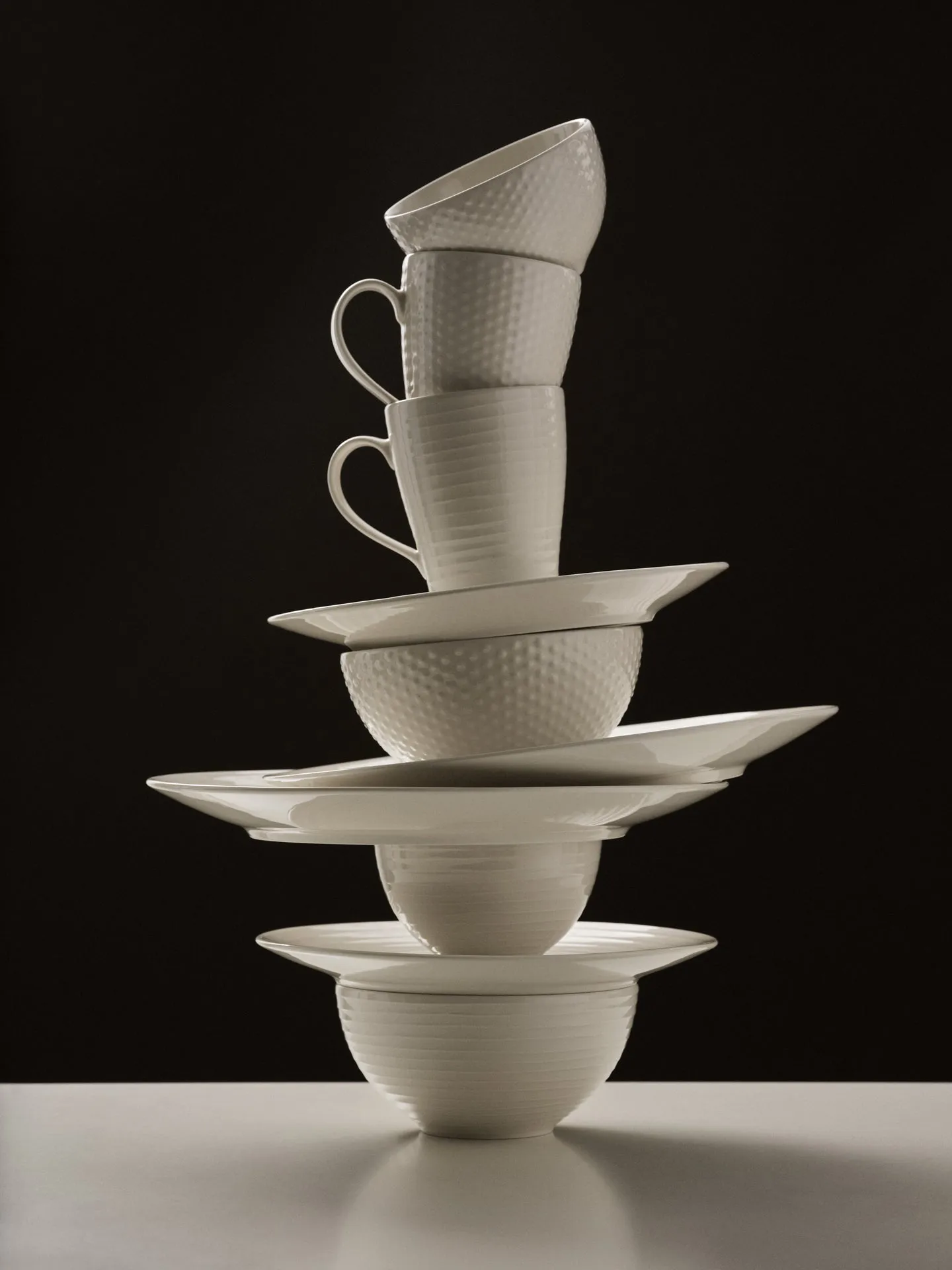 Blond mugg, stripe vit Design House Stockholm