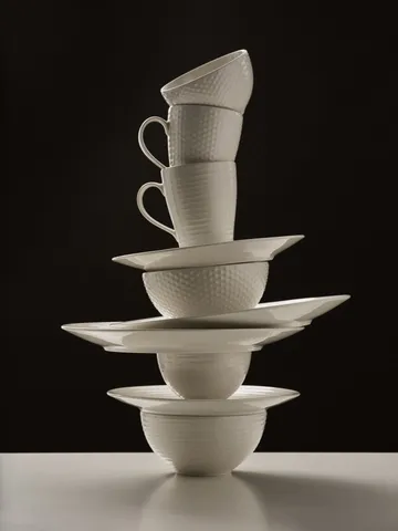 Blond mugg - stripe vit - Design House Stockholm