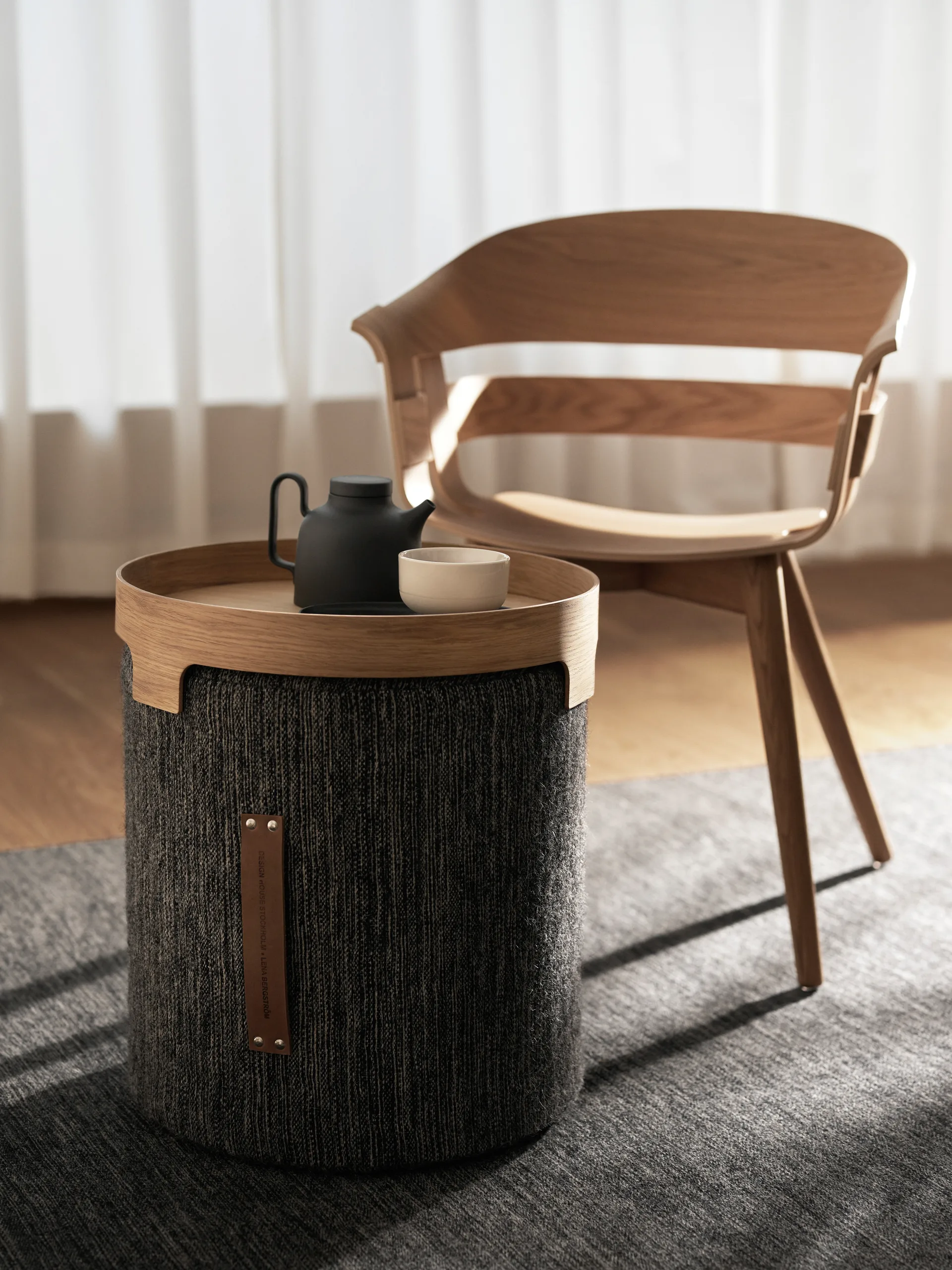 Bridge bricka, Ek, Ø42 cm Design House Stockholm