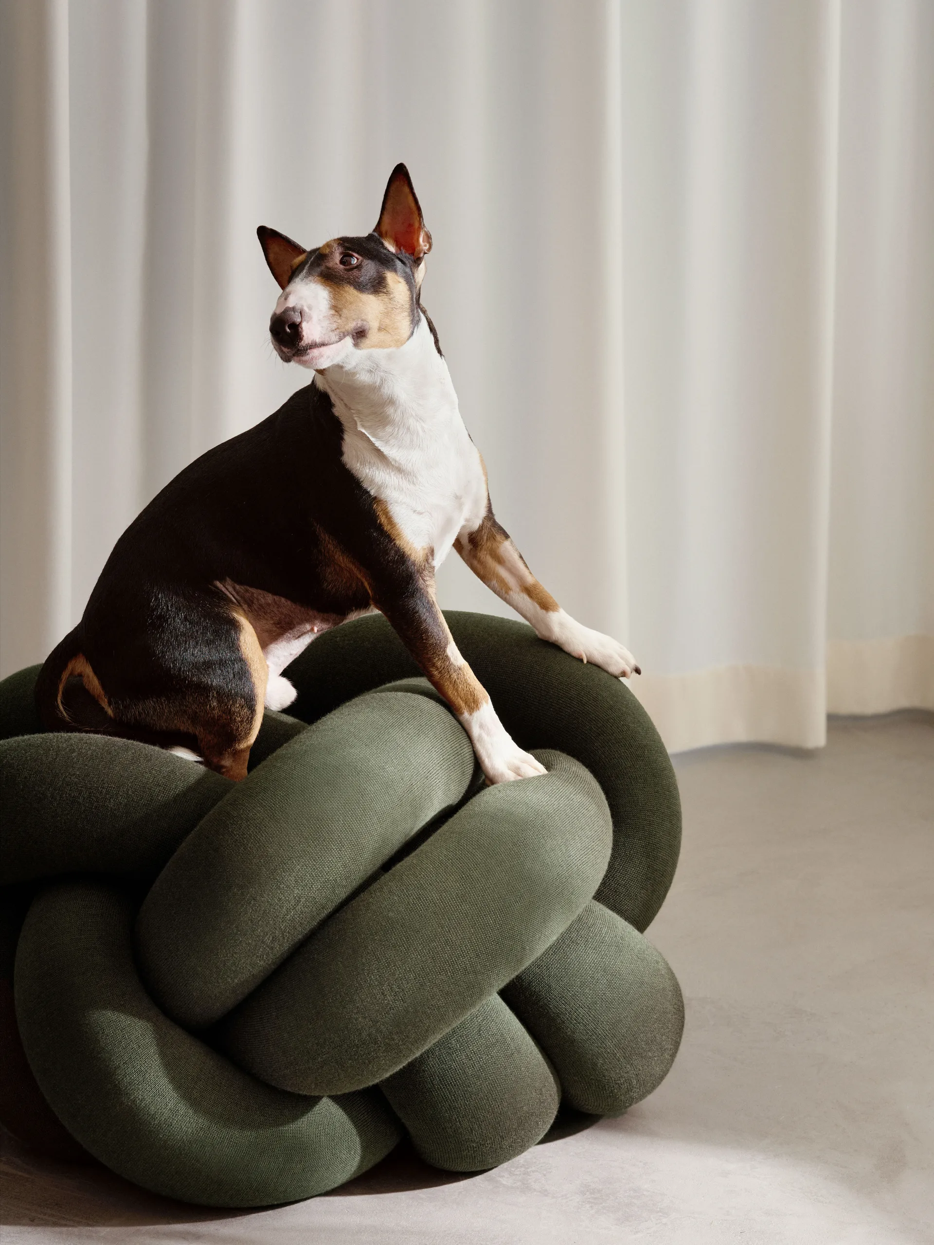 Knot kudde XL, Forest Green Design House Stockholm