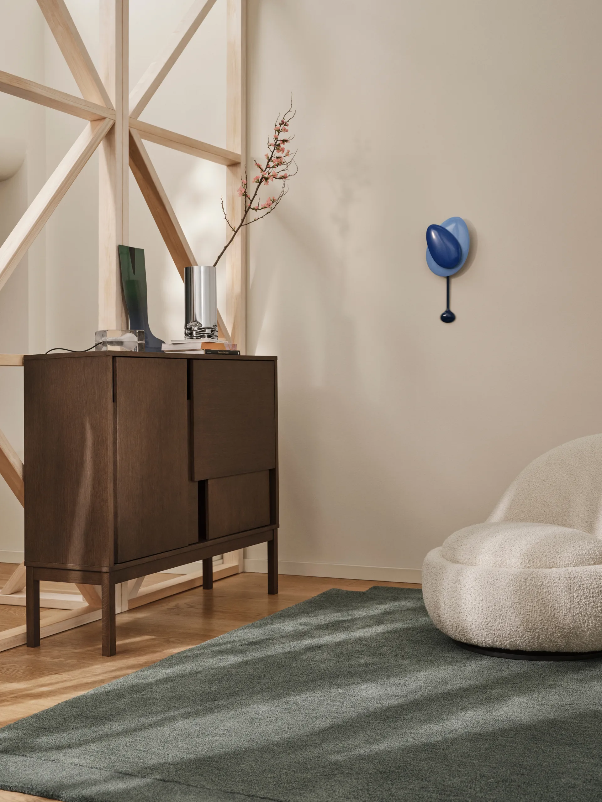 Layer sideboard, Mörk ek, 120x110, med ben Design House Stockholm