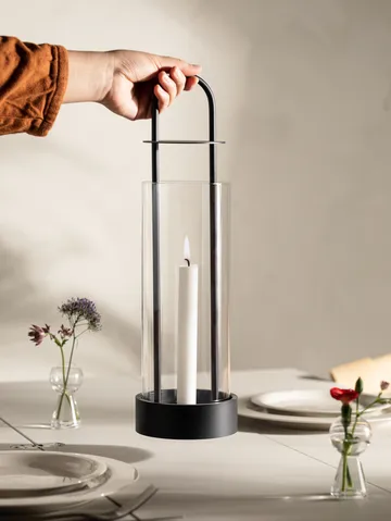 Lotus hurricane lantern - svart - Design House Stockholm