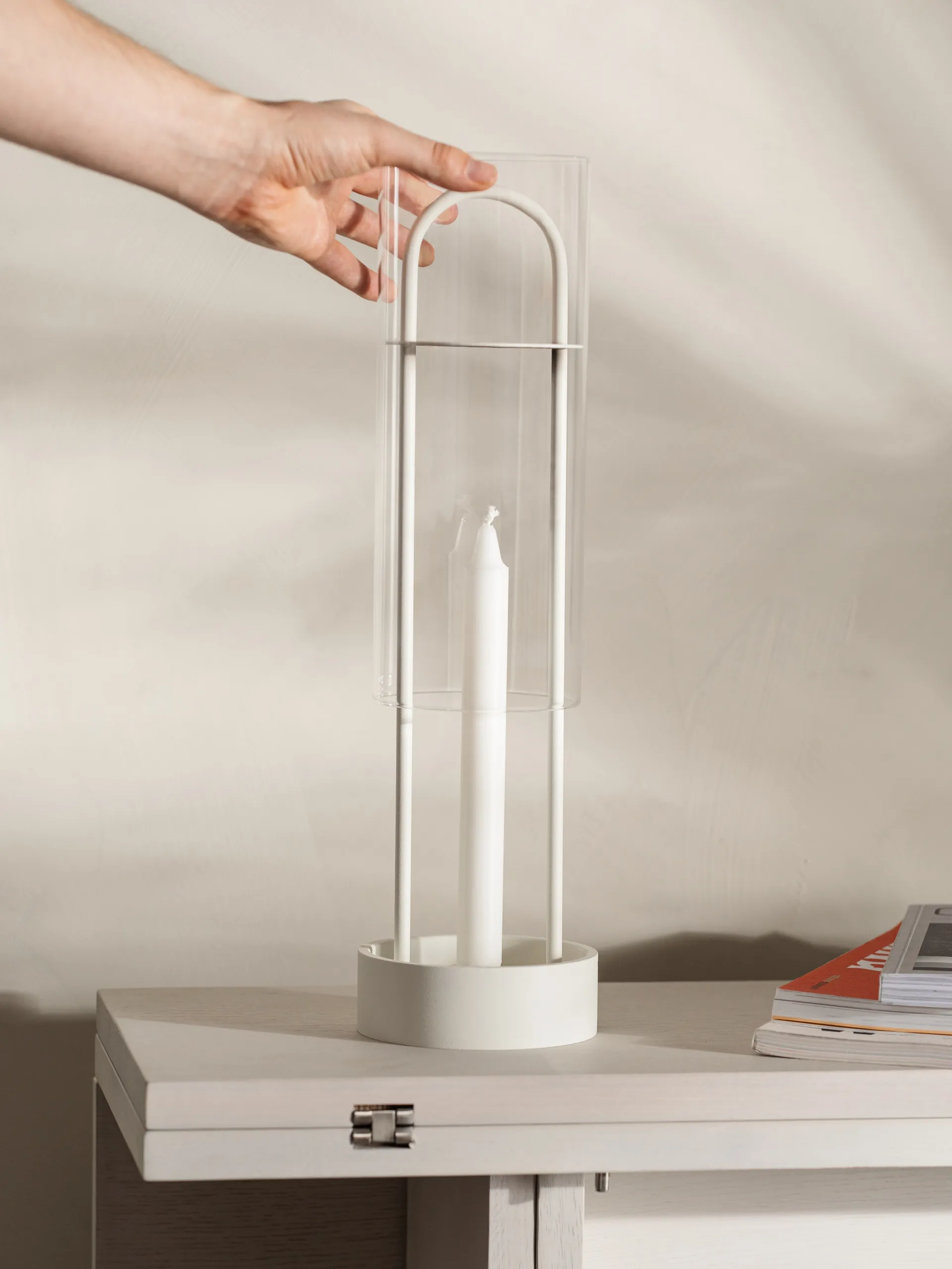 Lotus hurricane lantern, vit Design House Stockholm