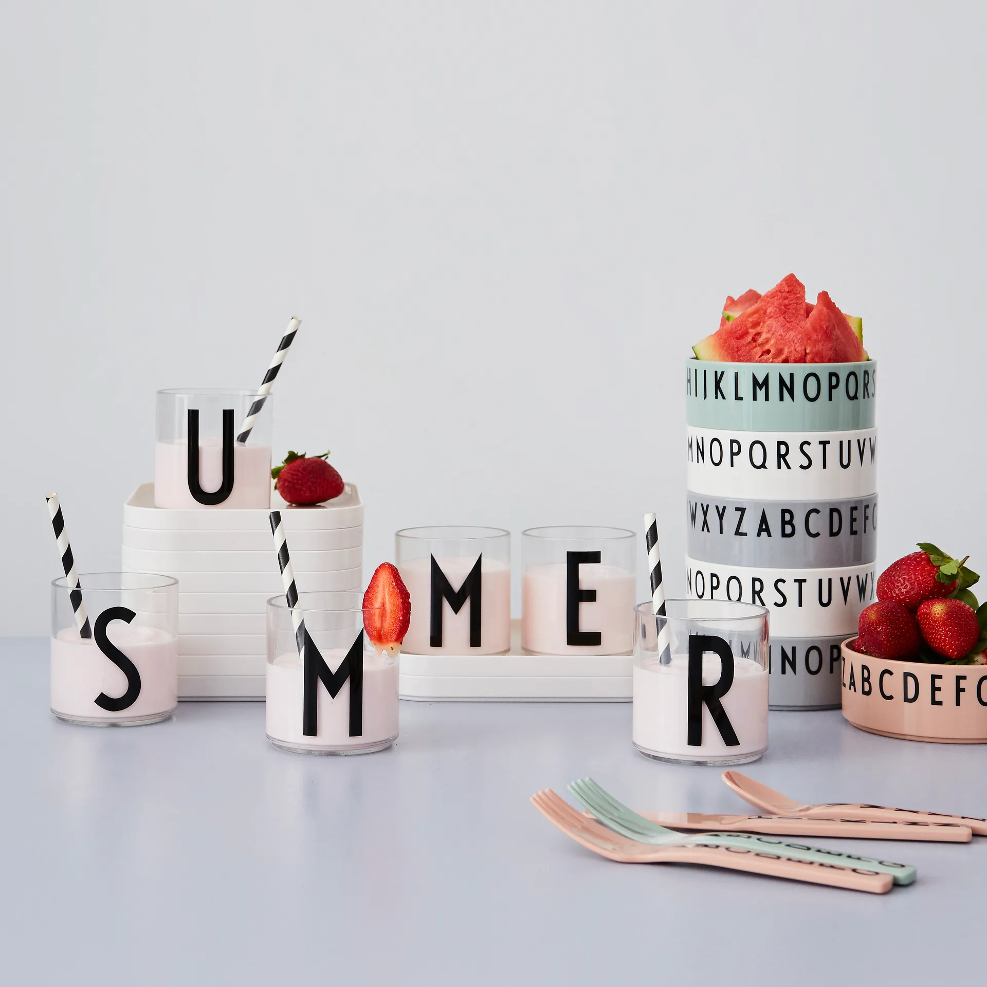 Design Letters barnbestick melamin, Nude Design Letters