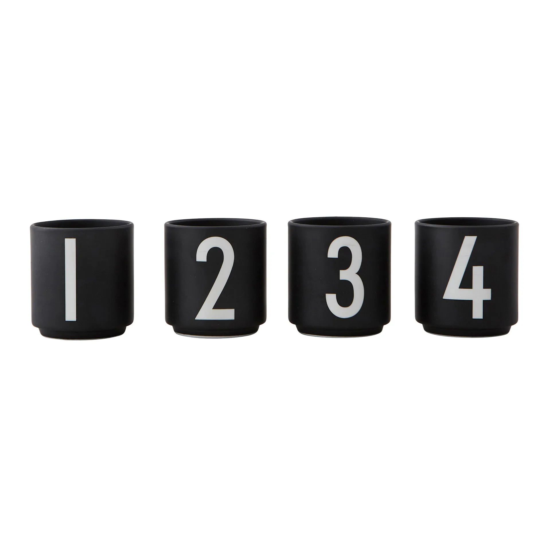 Design Letters espressokoppar 4-pack svart, 4-pack Design Letters