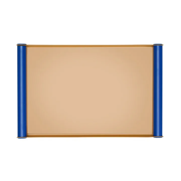 Ray serveringsbricka large - Beige-blue - Design Letters