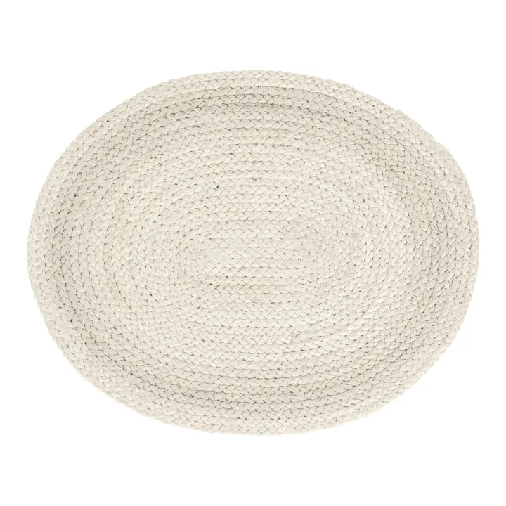 Braided bordstablett oval - Ivory - Dixie