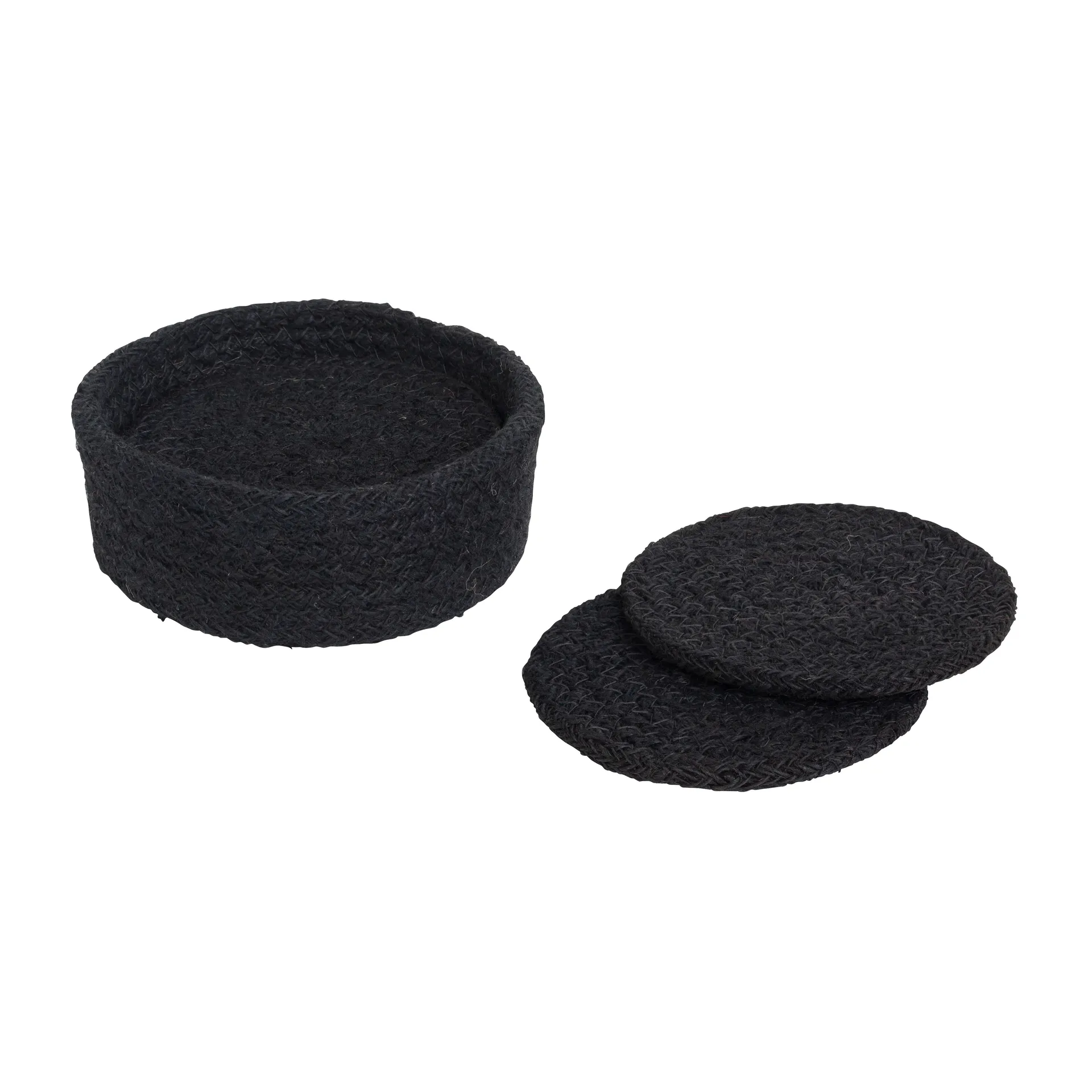 Ella glasunderlägg Ø10,5 cm 6-pack, Pure black Dixie