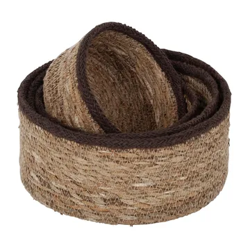 Emil seagrass korg small 4-pack - Natur-brun - Dixie