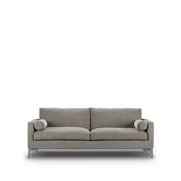 Lift soffa 210 cm dunstoppning - Tyg bakar 01 brunbeige-stålben - Eilersen