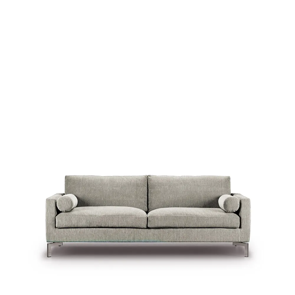 Lift soffa 210 cm dunstoppning, Tyg tangent 37 beige-stålben Eilersen