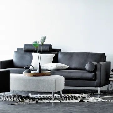 Lift soffa 210 cm dunstoppning - Tyg tangent 37 beige-stålben - Eilersen