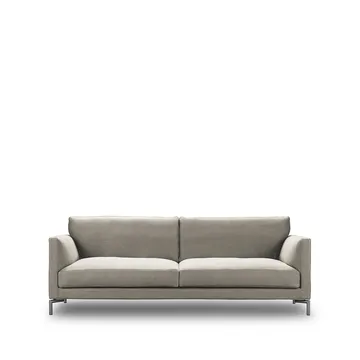 Mission soffa - tyg tangent 37 beige-220-stål - Eilersen