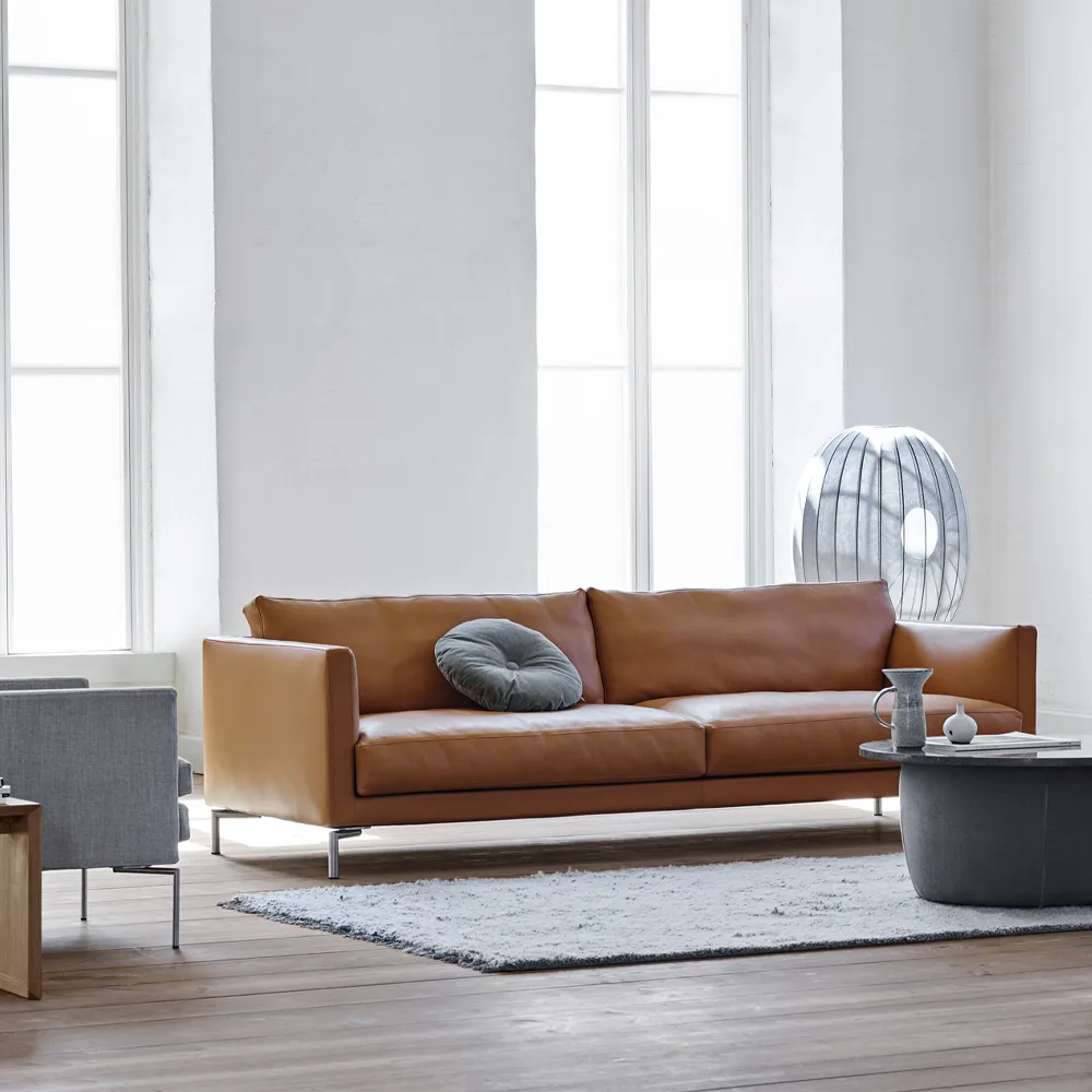 Mission soffa, tyg tangent 37 beige-220-stål Eilersen