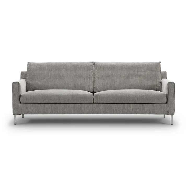 Streamline 3-sits soffa 220 cm - bakar 01 brunbeige-rostfritt stål - Eilersen