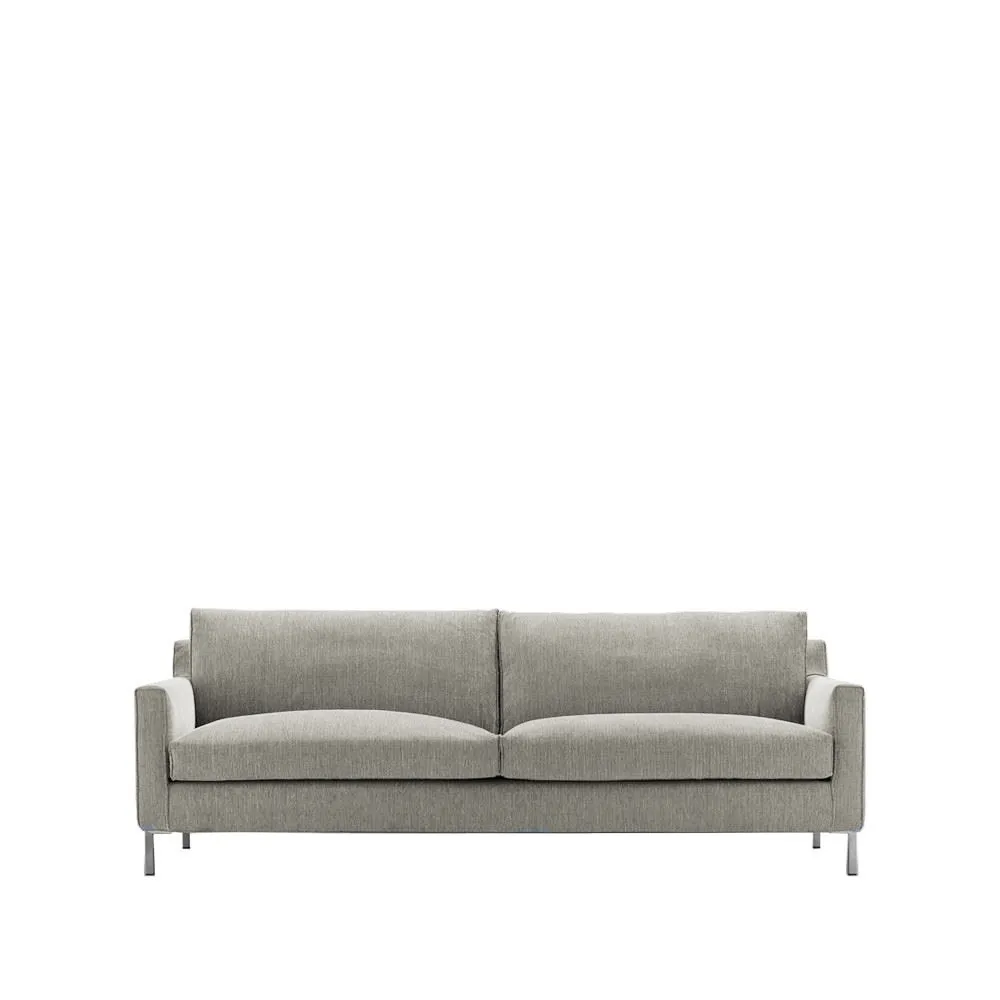 Streamline 3-sits soffa 220 cm, tangent 37 beige-rostfritt stål Eilersen