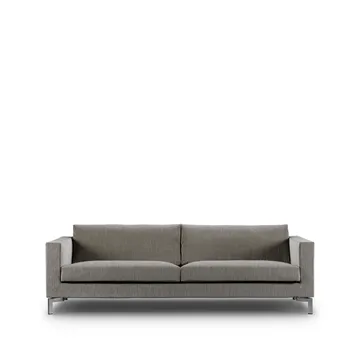 Zenith soffa - 3-sits, bakar 01 brunbeige-stål-220 cm - Eilersen