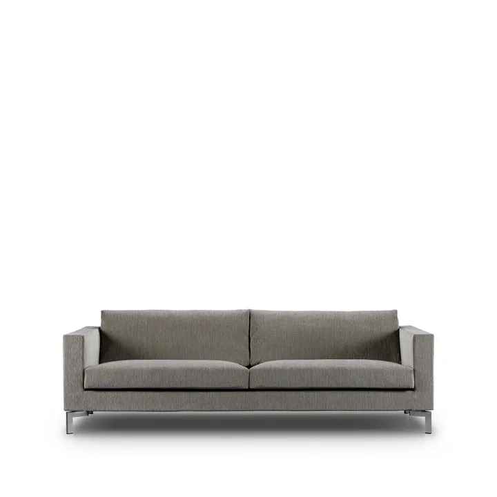 Zenith soffa - 3-sits, bakar 01 brunbeige-stål-220 cm - Eilersen