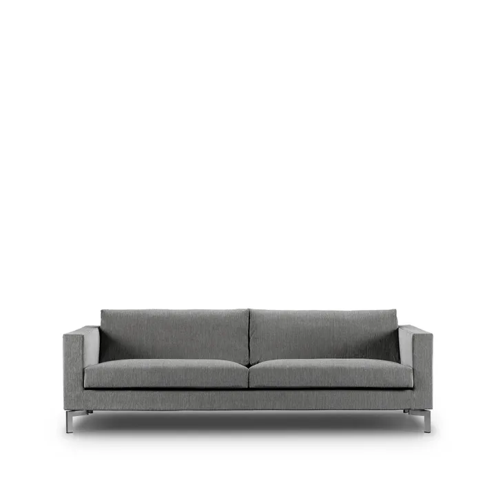 Zenith soffa - 3-sits, bakar 47 ljusgrå-stål-220 cm - Eilersen