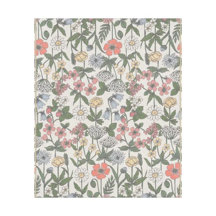 Vildblomster bomullsfilt 140x170 cm - Multi - Ekelund Linneväveri