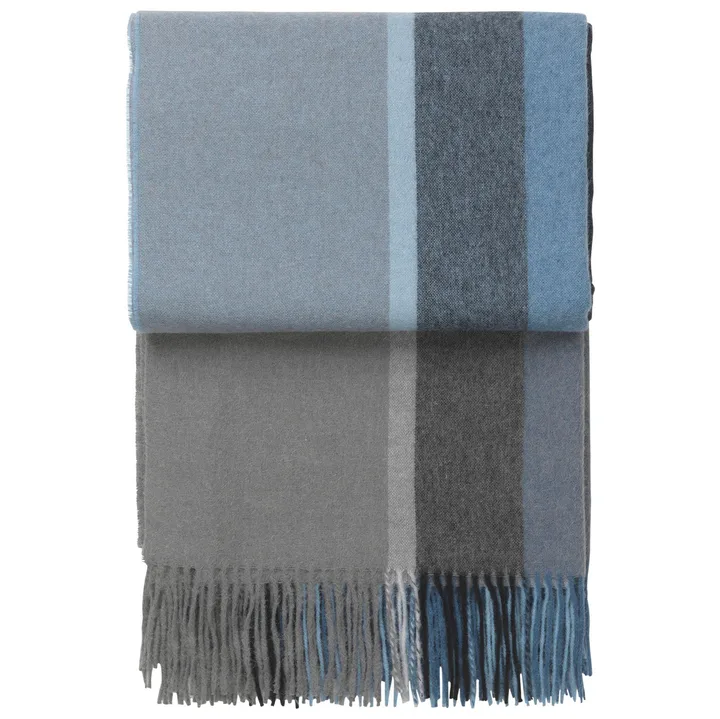 Manhattan pläd - steel blue-dusty ocean - Elvang Denmark