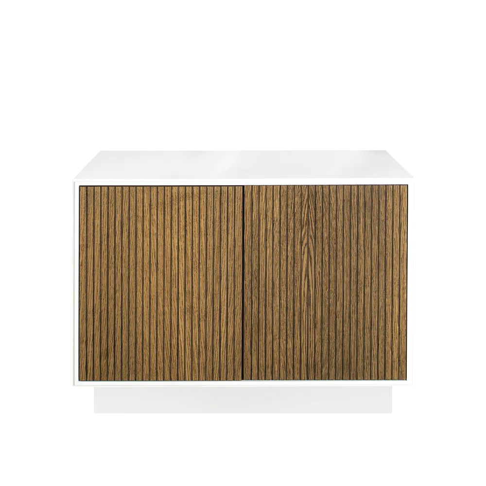 Line skänk, walnut/white, 2dörrar+1hylla, sockel Englesson