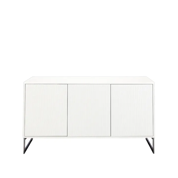 Line skänk - White-3dörrar+2hyllor-kromben - Englesson