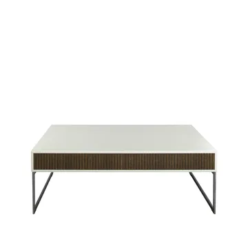 Line soffbord - Walnut/white-130x70cm-kromben - Englesson