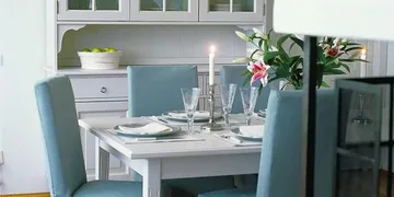 Stockholm matbord rektangulärt - whitewash, 1 ilägg á 55cm - Englesson
