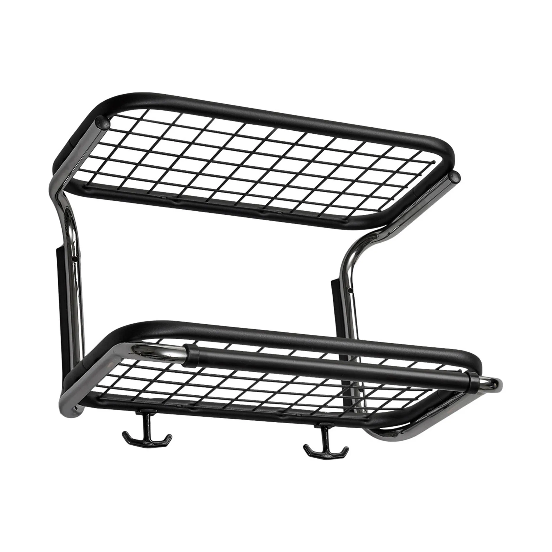 Classic 650 hatthylla, svart/krom, 2 plan, 40 cm Essem Design