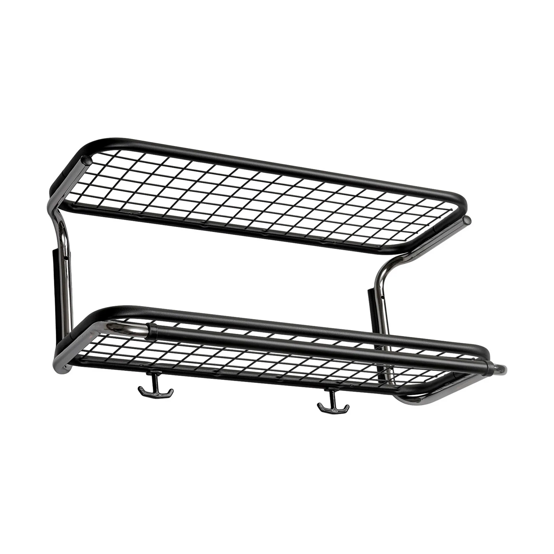 Classic 650 hatthylla, svart/krom, 2 plan, 60 cm Essem Design