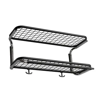 Classic 650 hatthylla - svart/krom, 2 plan, 60 cm - Essem Design