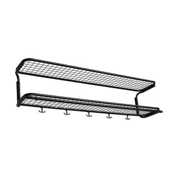 Classic 650 hatthylla - Svart/svart, 2 plan, 120 cm - Essem Design
