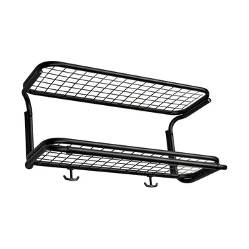 Classic 650 hatthylla - svart/svart, 2 plan, 60 cm - Essem Design