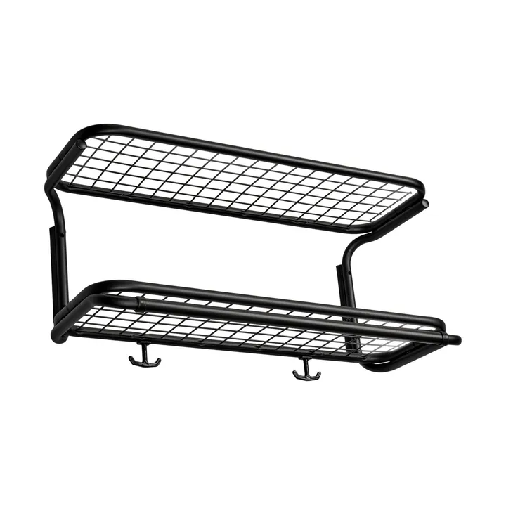 Classic 650 hatthylla - svart/svart, 2 plan, 60 cm - Essem Design