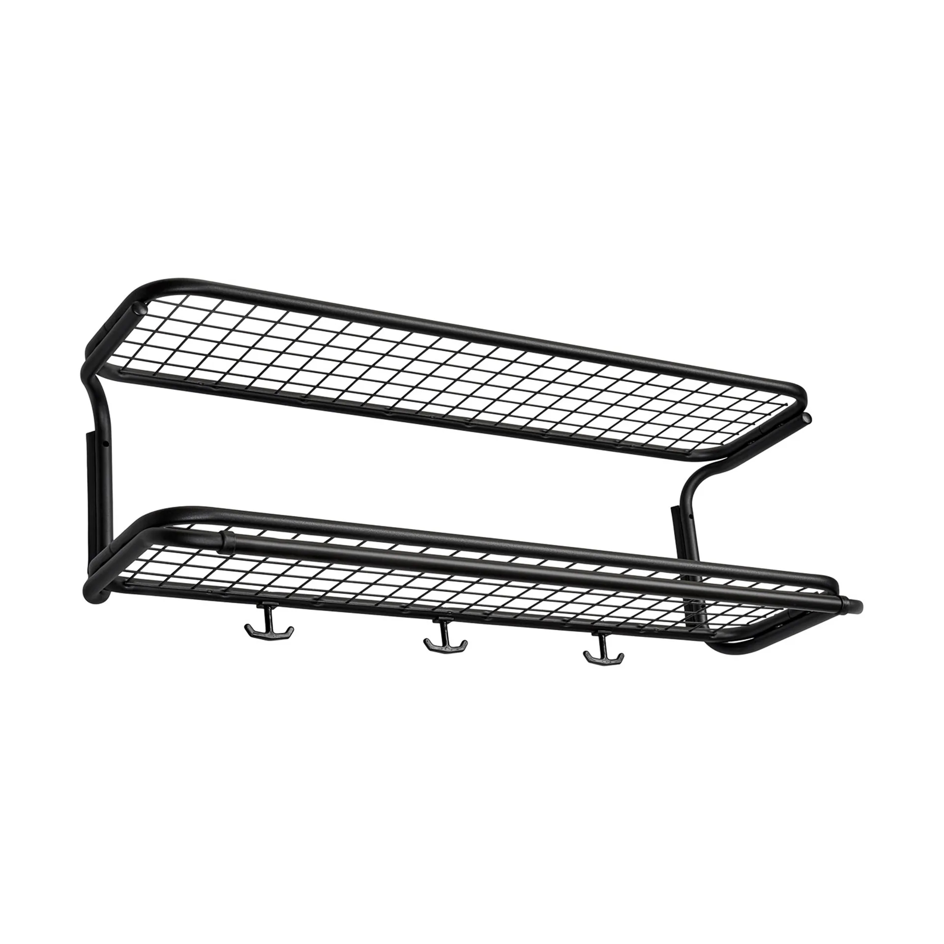 Classic 650 hatthylla, svart/svart, 2 plan, 70 cm Essem Design