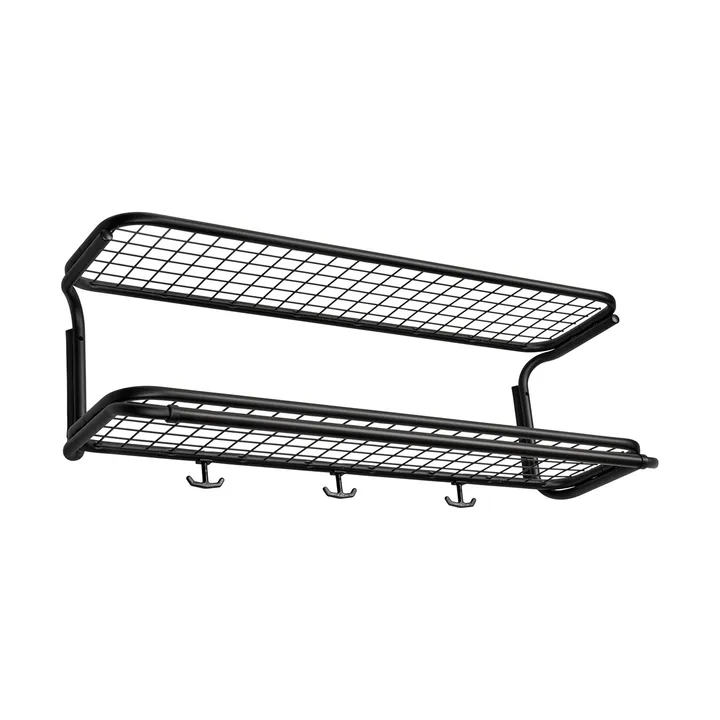 Classic 650 hatthylla - svart/svart, 2 plan, 80 cm - Essem Design
